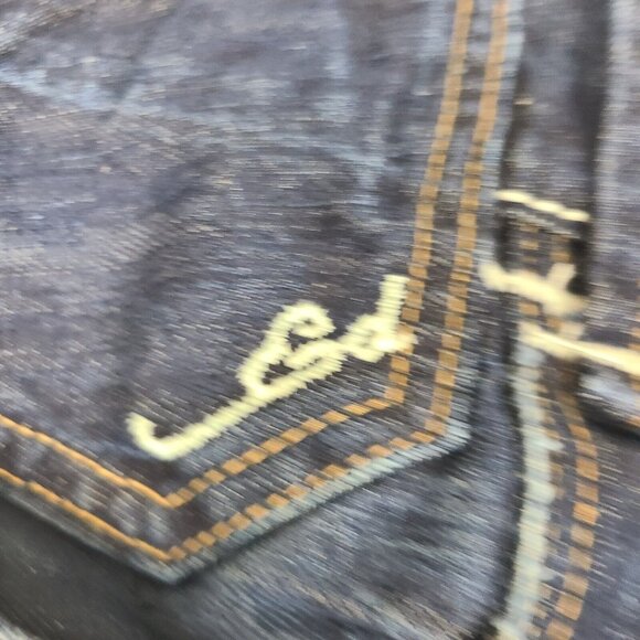 Vintage Y2K Ed Hardy‎ Death or Glory Distressed Embroidered Baggy Jeans 30 x 34” - Picture 2 of 13